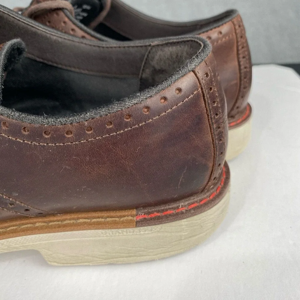 Cole Haan Go-To Plain Men's  10.5 M Toe Oxford Shoes Dark Coffee Brown GRAND 360